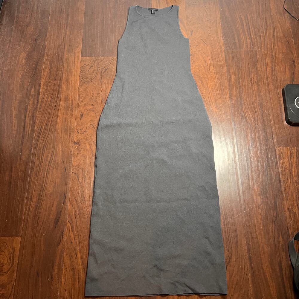COS RIBBED MIDI TUBE GRAY DRESS Size S